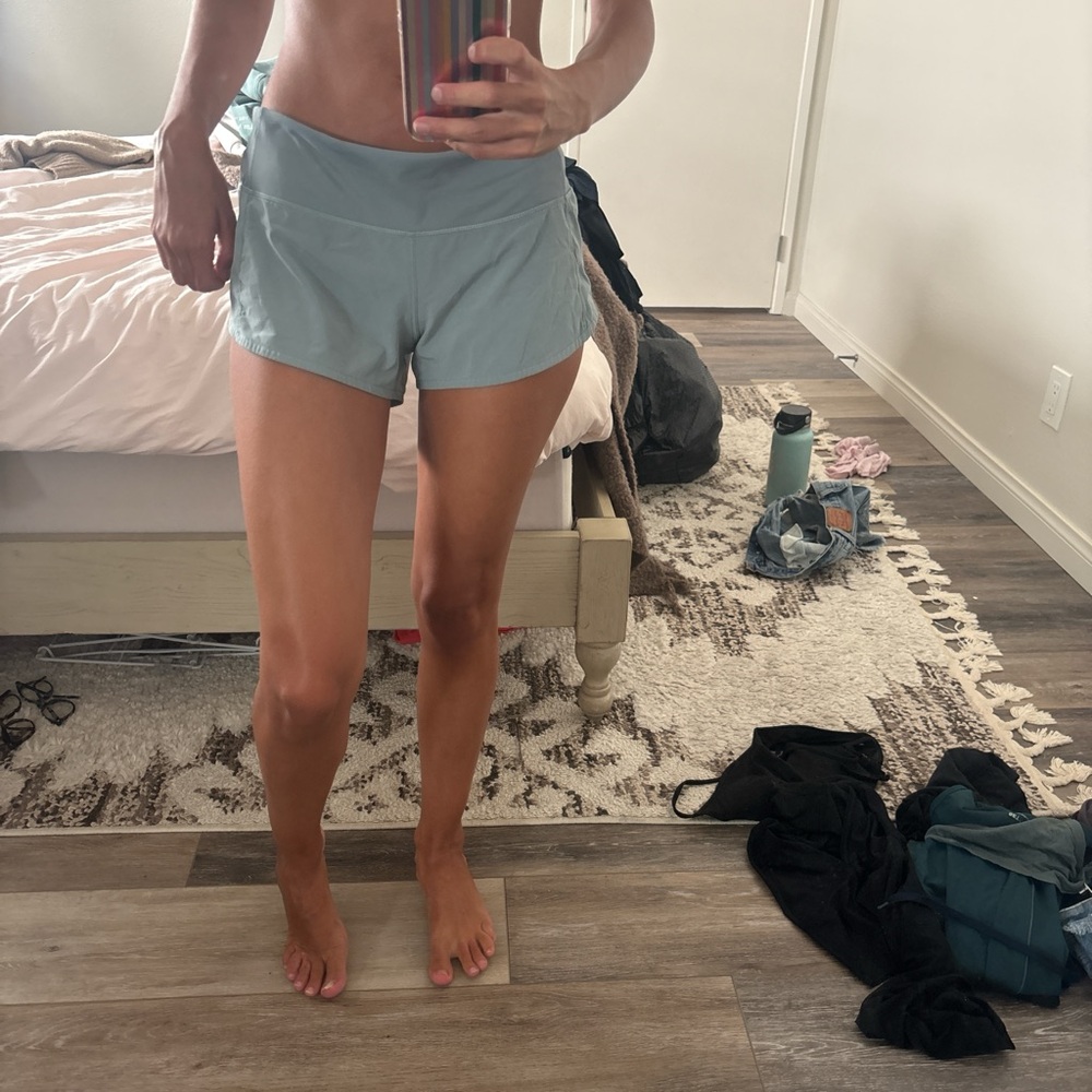 lululemon athletica Pale Blue Running Shorts
